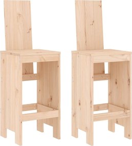 vidaXL 2 db tömör fenyőfa ülőke 40x42x120 cm