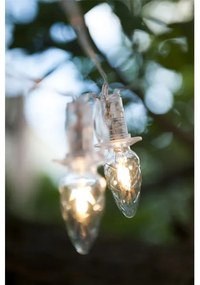 Hosszabbító LED kültéri lánc CONE FILAMENT 20xE10 14m átlátszó/meleg fehér IP44