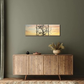 Kép - fa a sivatagban (órával) (90x30 cm)