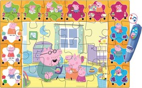 Peppa malac Reading interaktív 24 db-os puzzle Clementoni
