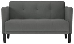 sötétszürke szövet loveseat kanapé 111 cm