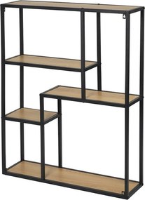 LOFTY GRID Wall Oak fém polcállvány, 91 x 75 cm