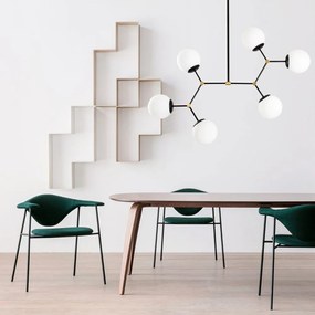 Fekete függőlámpa üveg búrával Damar – Opviq lights