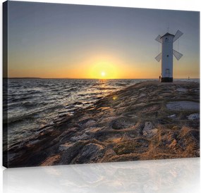 Vászonkép 80x60 Arany nyugat a tengerparton Nyugalom minden otthonban