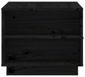 fekete tömör fenyőfa dohányzóasztal 100 x 50 x 41 cm