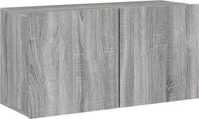 vidaXL szürke sonoma színű falra szerelhető TV-szekrény 80 x 30 x 41cm