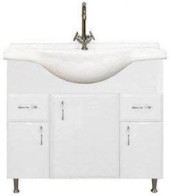 Bianca Plus 85 alsó szekrény mosdóval, magasfényű fehér színben