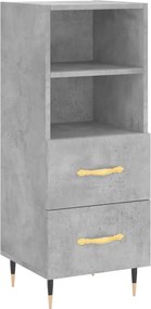 vidaXL betonszürke szerelt fa tálalószekrény 34,5 x 34 x 90 cm