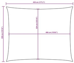 vidaXL terrakotta téglalap alakú oxford-szövet napvitorla 3,5 x 4,5 m