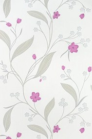 Ciklámen kis virág mintás tapéta (30393-4)