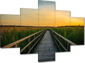 Vászonkép 100x70 Tájkép Naplemente