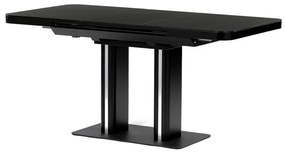 Bővíthető Étkezőasztal 120–160×80 cm, MDF, Fekete. HT-D1926 BK