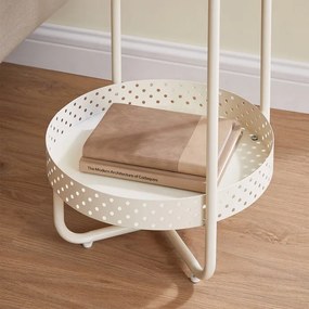 Tárolóasztal 40×40 cm, MDF, Fehérített Tölgy. AKF-E1015 CRM