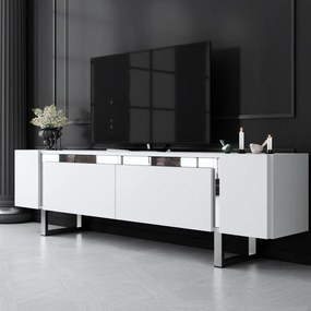 TV szekrény Yildiz - White, Silver