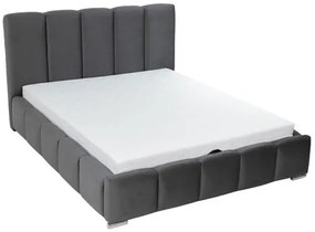 Franciaágy 180 cm Leskana (szürke) (ágyráccsal) (tárolóhellyel). 1104366