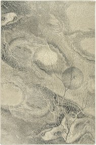 Gyapjúszőnyeg Szürke Márvány Beton Modern Isfahan Agnella 200x300 cm