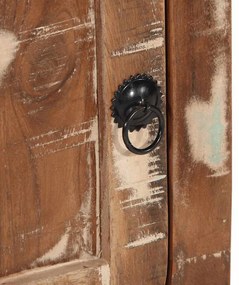 éjjeliszekrény 2 db 40x32x46 cm tömör újrahasznosított fa