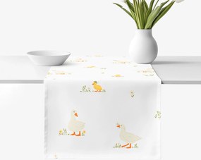 Goldea húsvéti pamut asztali futó - kacsák 35x120 cm