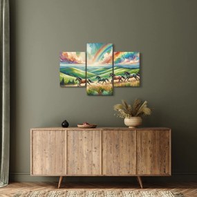 Kép – Vágtázó lovak a tájban (90x60 cm)