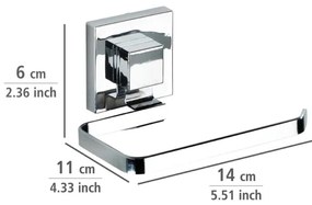 WENKO 22687100-WC-papírtartó VACUUM-LOC QUADRO ED 14x11 cm fényes króm