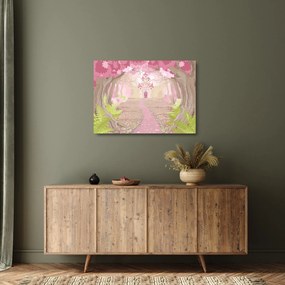 Kép - Utazás a rózsaszín királyságba (üvegen) (70x50 cm)