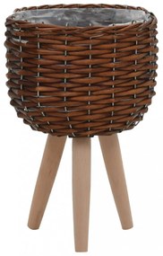 vidaXL 3 darabos PE béléses fonott virágtartó-garnitúra