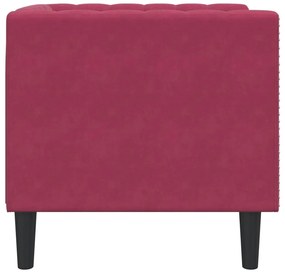 bordó bársony Chesterfield kanapéfotel