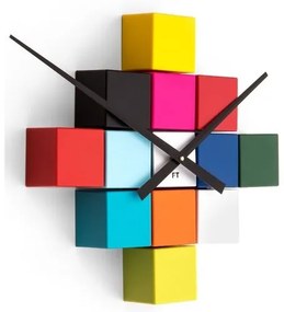 Future Time FT3000MC Cubic multicolor Design falra ragasztható óra, átmérő 50 cm