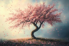 Vászonkép Canvas Természet Fa Virágok Cseresznye Tavasz 120x80