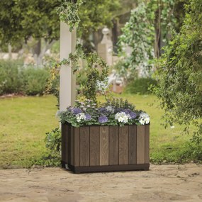 Keter virágcserép Deco Rectangle 45,5 x 76 x 45,5 cm, barna