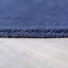 Kék kézi szövésű gyapjú kerek szőnyeg ø 200 cm Mia Segment – Flair Rugs