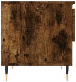 2 db füstös tölgy szerelt fa dohányzóasztal 50 x 46 x 50 cm