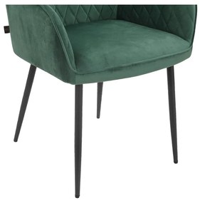 Zöld kárpitozott étkezőfotel szett 2 db-os Elvira – Støraa