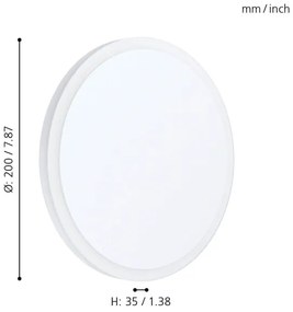 Eglo 98656 - LED Mennyezeti lámpa MONGODIO 1 LED/8,6W/230V