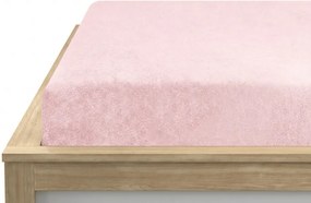 Frottír gumis lepedő EXCLUSIVE világos rózsaszín 90 x 200 cm