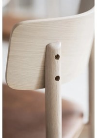 Konyakbarna-natúr színű bőr utánzat étkezőszék szett 2 db-os Wolcott – Rowico