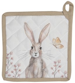 Vintage húsvéti nyuszi mintás pamut edényalátét Rustic Easter Bunny