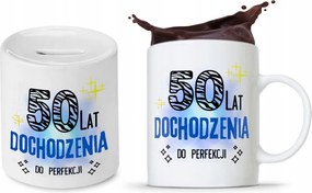 Születésnapra 50 50-es 50-es Persely Szett fényképes nyomott mintás bögre