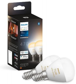 Philips KÉSZLET 2x LED Dimmelhető izzó Philips Hue WHITE AMBIANCE P45 E14/5,1W/230V P5748