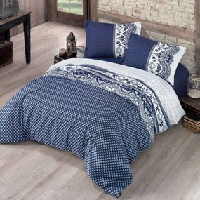 Kvalitex Canzone pamut ágynemű, kék, 140 x 220 cm, 70 x 90 cm