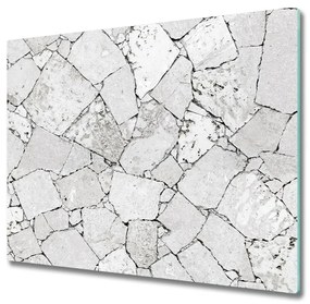 Üveg vágódeszka kő fal 60x52 cm