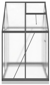 antracitszürke alumínium melegház alapvázzal 169 x 114 x 202 cm