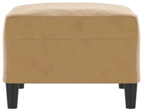 barna bársony lábzsámoly 70 x 55 x 41 cm