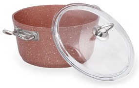 Classic rózsaszín alumínium edény fedővel, ø 22 cm - Güral Porselen