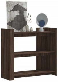 barna tölgyszínű szerelt fa tálalóasztal 100x35x90 cm