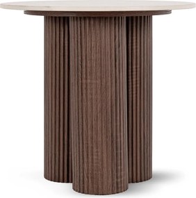 Asztal CARTAGENA 80 cm travertin/dió