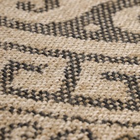 Fekete-bézs kerek kültéri szőnyeg ø 80 cm Comilla – Ayyildiz Carpets