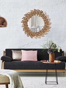 Fali tükör glam szirom rame ø 73x5cm