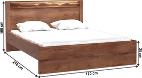 Ágy, kőris világos, 160x200, INFINITY I-19