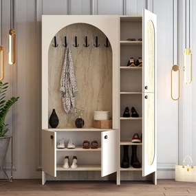 Palermo előszobafal, krém-travertin, 135 cm – TR845HCT4242